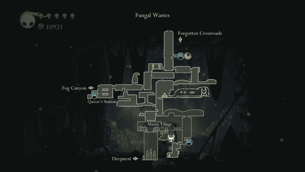 The map location of the Mantis Village treasure room.