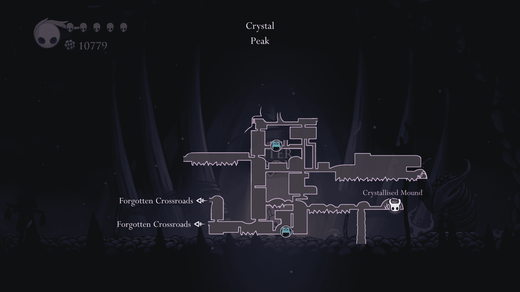 Map location of the Crystalized Mount entrance.