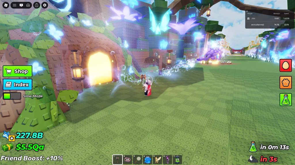 Tree door to secret room behind the boss in the Enchanted Forest.