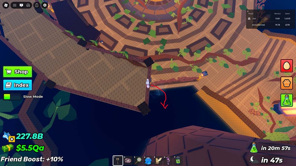 Drop in the Enchanted Tree to reach the portal to the hidden room.