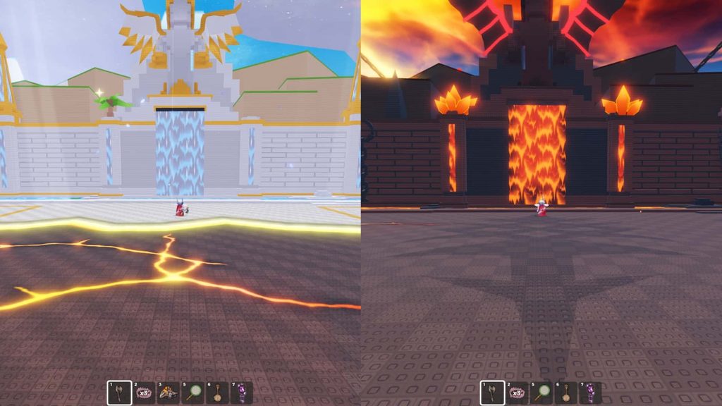 Entrance to the Fuse Altar room in the Angels & Demons biome. 