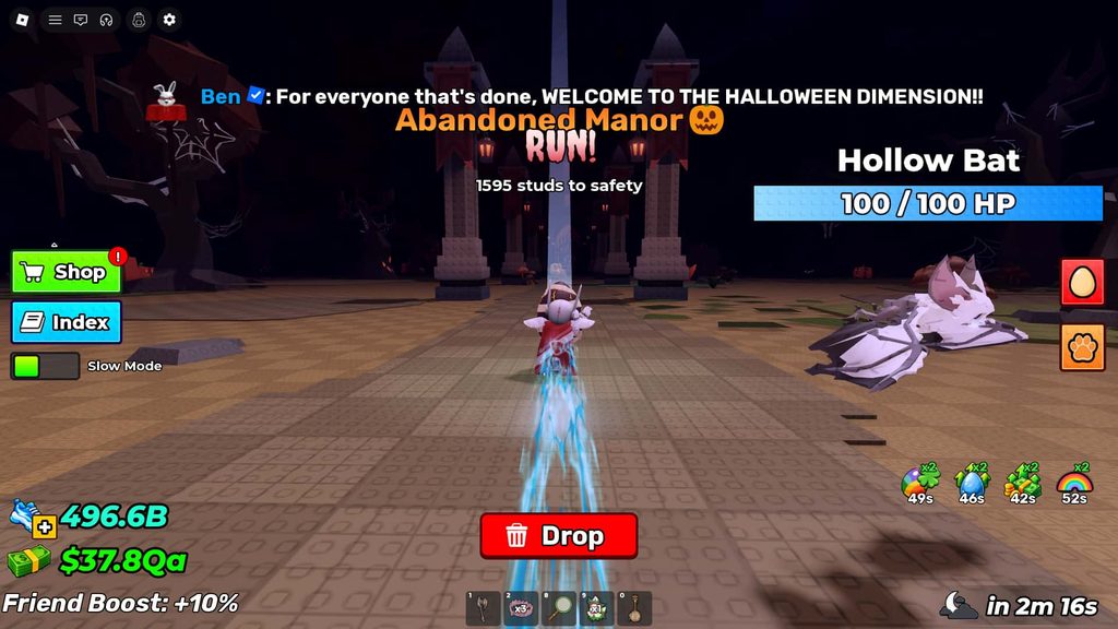 Stealing an egg in the Halloween Dimension.
