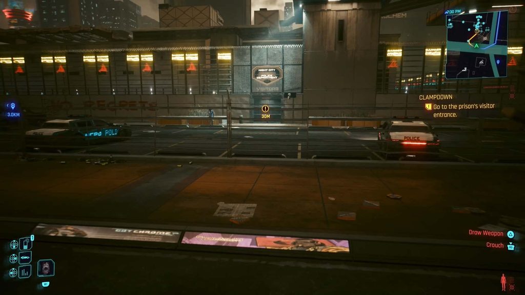 Prison's visitor entrance. 