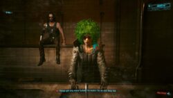 V looking in the mirror in the prison during Cyberpunk 2077's Clampdown quest.