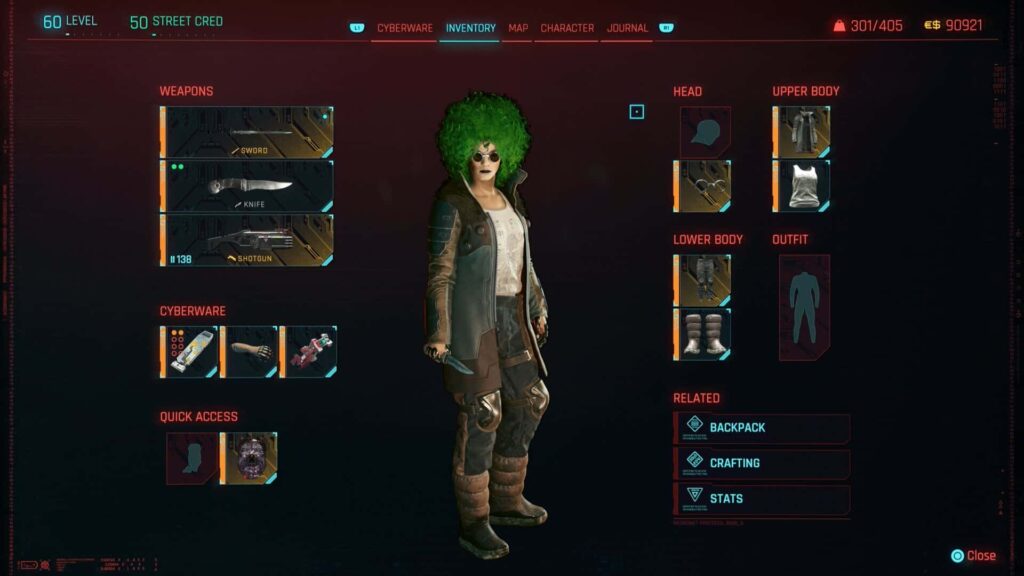 Witcher items in Cyberpunk 2077.