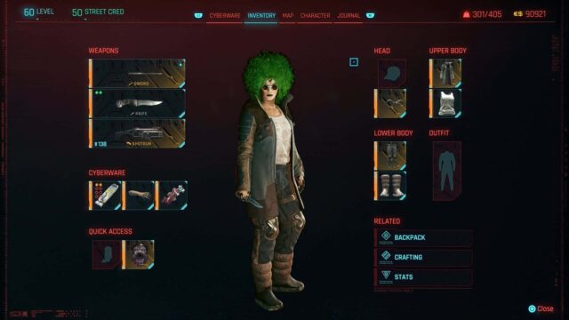 Witcher items in Cyberpunk 2077.